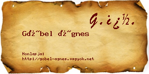 Göbel Ágnes névjegykártya
