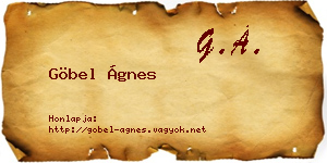Göbel Ágnes névjegykártya