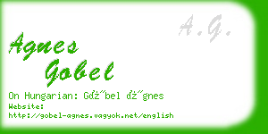 agnes gobel business card